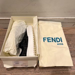 SOLD FENDI Fabric Slip on Junior Sneakers With FF Logo